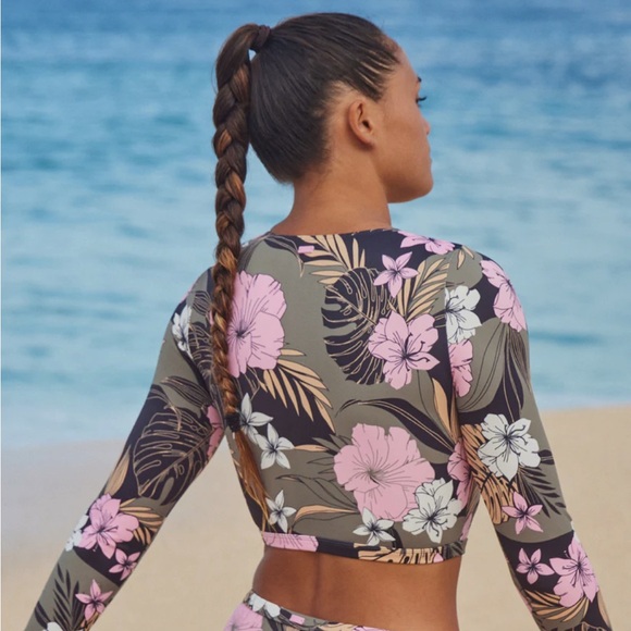 Roxy Pro Nose Ride Cropped Long-Sleeve Rashguard - Picture 2 of 6